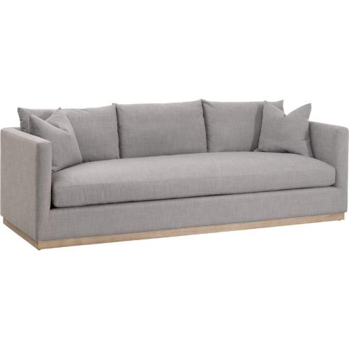 Siena 96" Sofa in Performance Steel Gray Fabric & Natural Gray Oak Plinth Base 6607-3.PSTL/NG